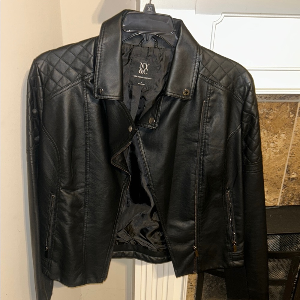 New York & Company Black Lightweight Shirt Jacket